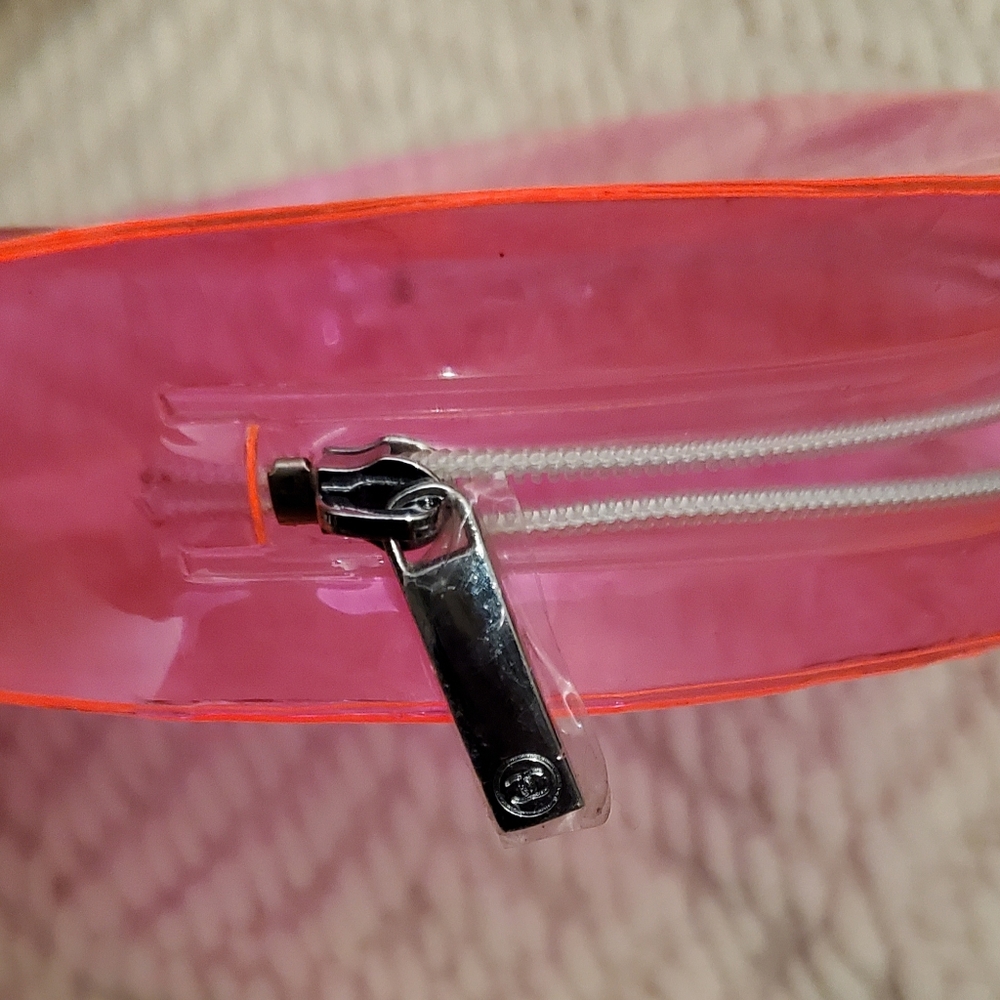 CHANEL Parfums Pink Transparent Cosmetic Case